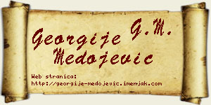 Georgije Medojević vizit kartica